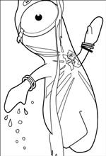coloring page swimming